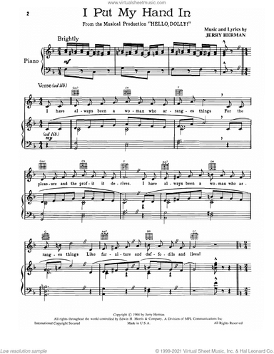 I Put My Hand In (from Hello, Dolly!)