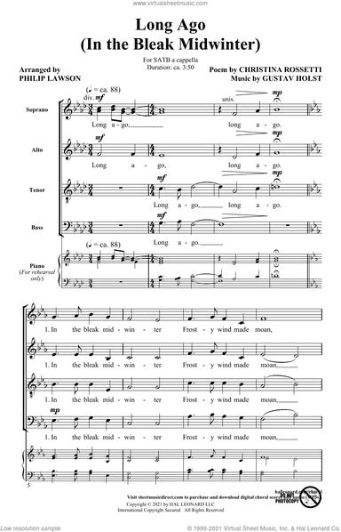 Long Ago (In The Bleak Midwinter) (arr. Philip Lawson)