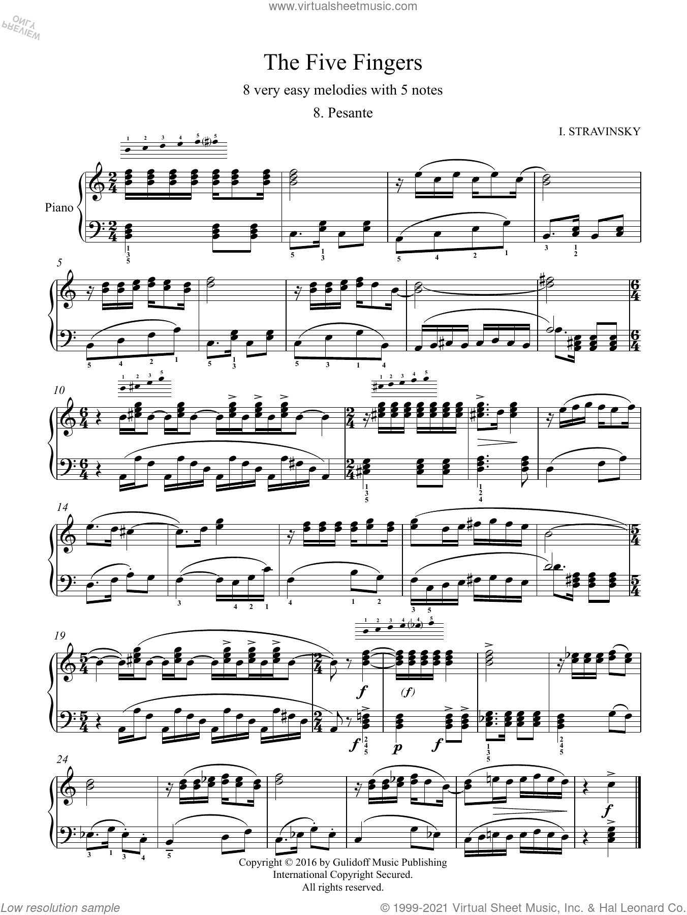 Five Fingers: 8. Pesante