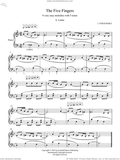 Five Fingers: 6. Lento