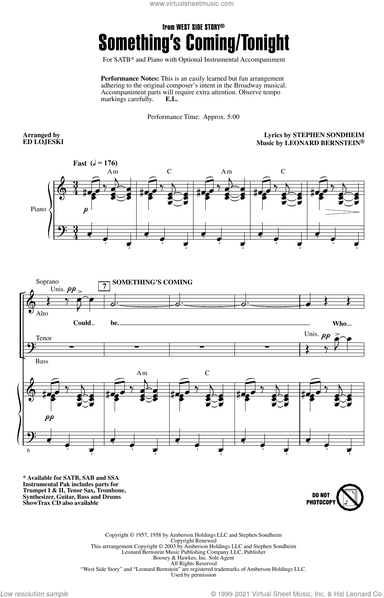 Something's Coming/Tonight (from West Side Story) (arr. Ed Lojeski)