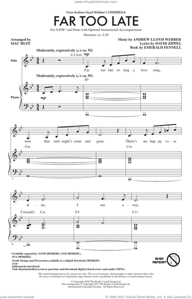 Far Too Late (from Cinderella) (arr. Mac Huff)