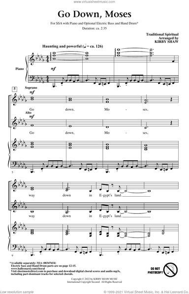 Go Down, Moses (arr. Kirby Shaw)