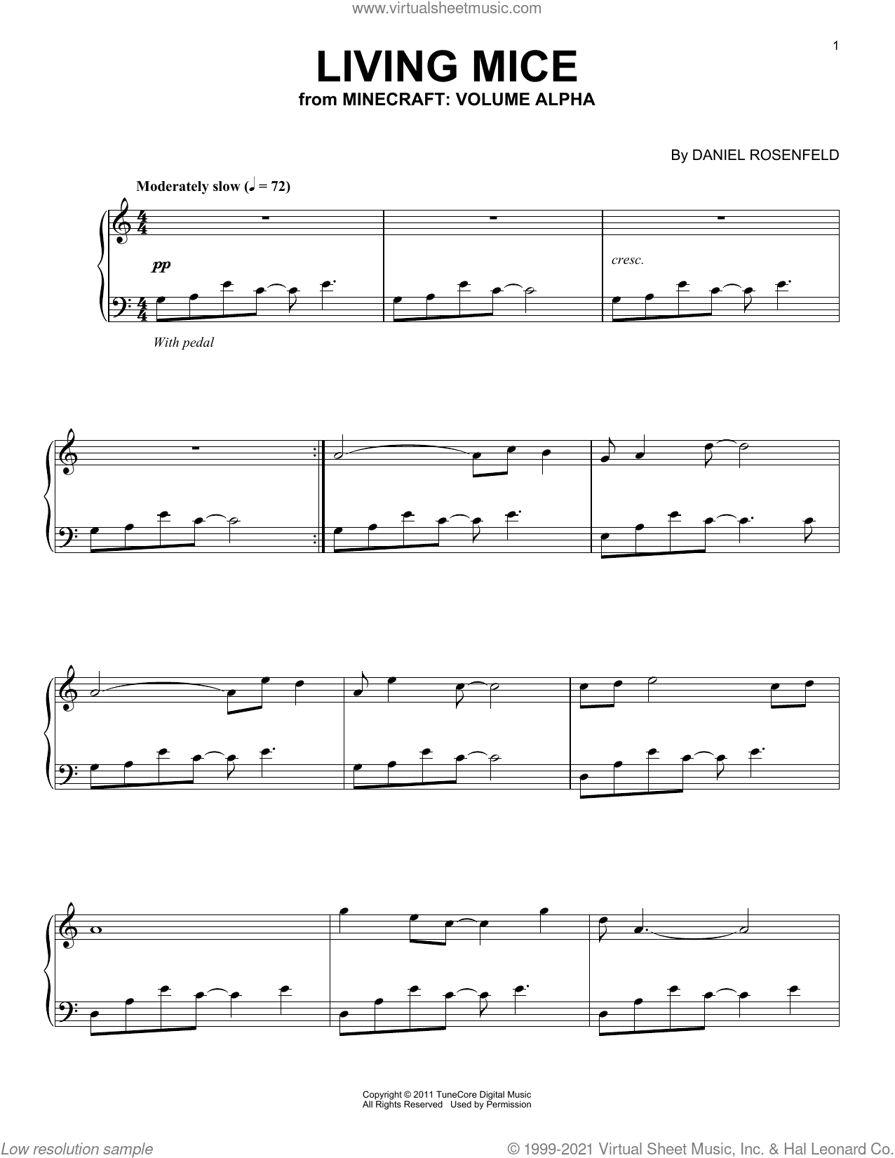 Living Mice (from Minecraft), (intermediate)