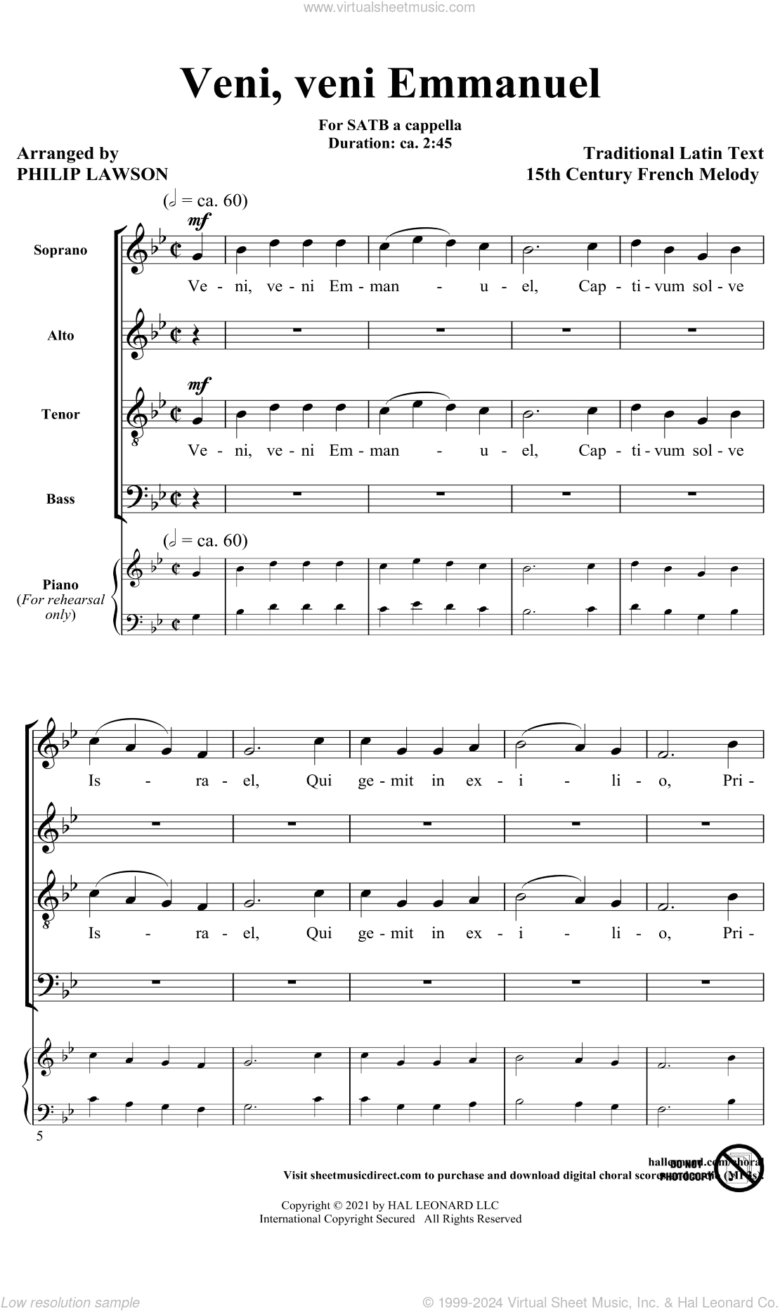 Veni, Veni Emmanuel (arr. Philip Lawson)