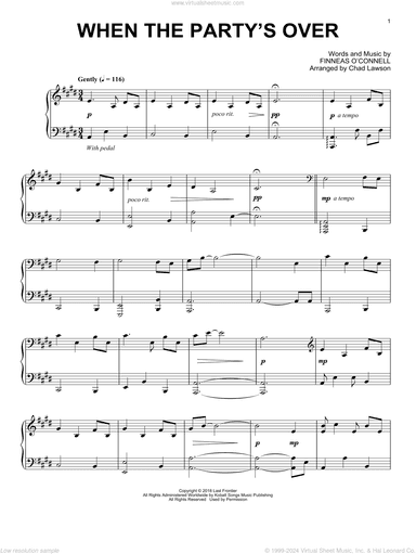 when the party's over (arr. Chad Lawson)