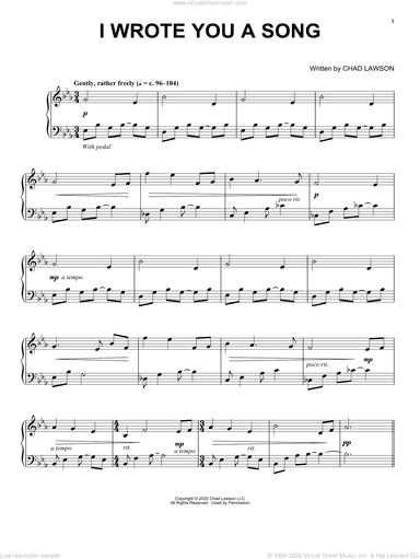 I Wrote You A Song