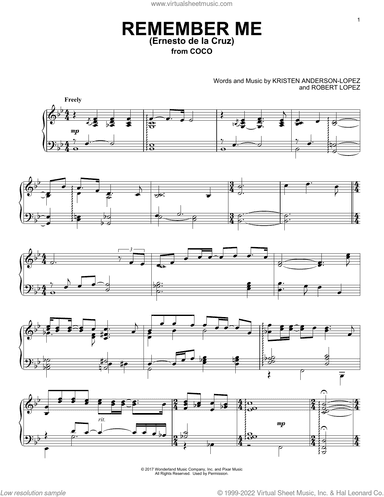 Remember Me (Ernesto de la Cruz) (from Coco)