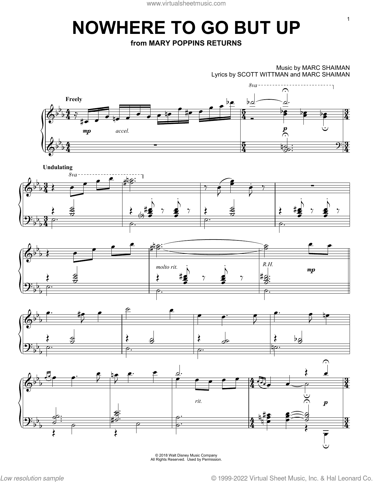 Nowhere To Go But Up (from Mary Poppin's Returns)