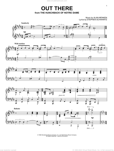 Out There (from Disney's The Hunchback Of Notre Dame)