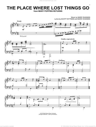 The Place Where Lost Things Go (from Mary Poppins Returns)