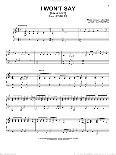 I Won't Say (I'm In Love) (from Hercules)