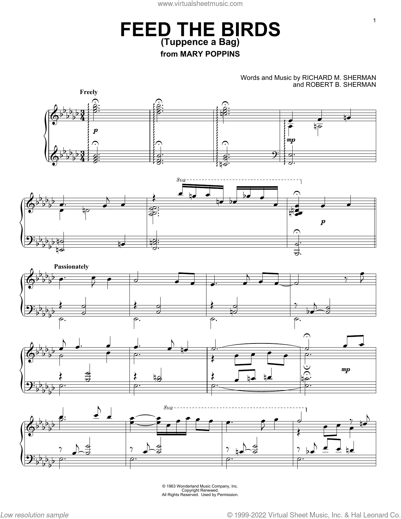 Feed The Birds (Tuppence A Bag) (from Mary Poppins)