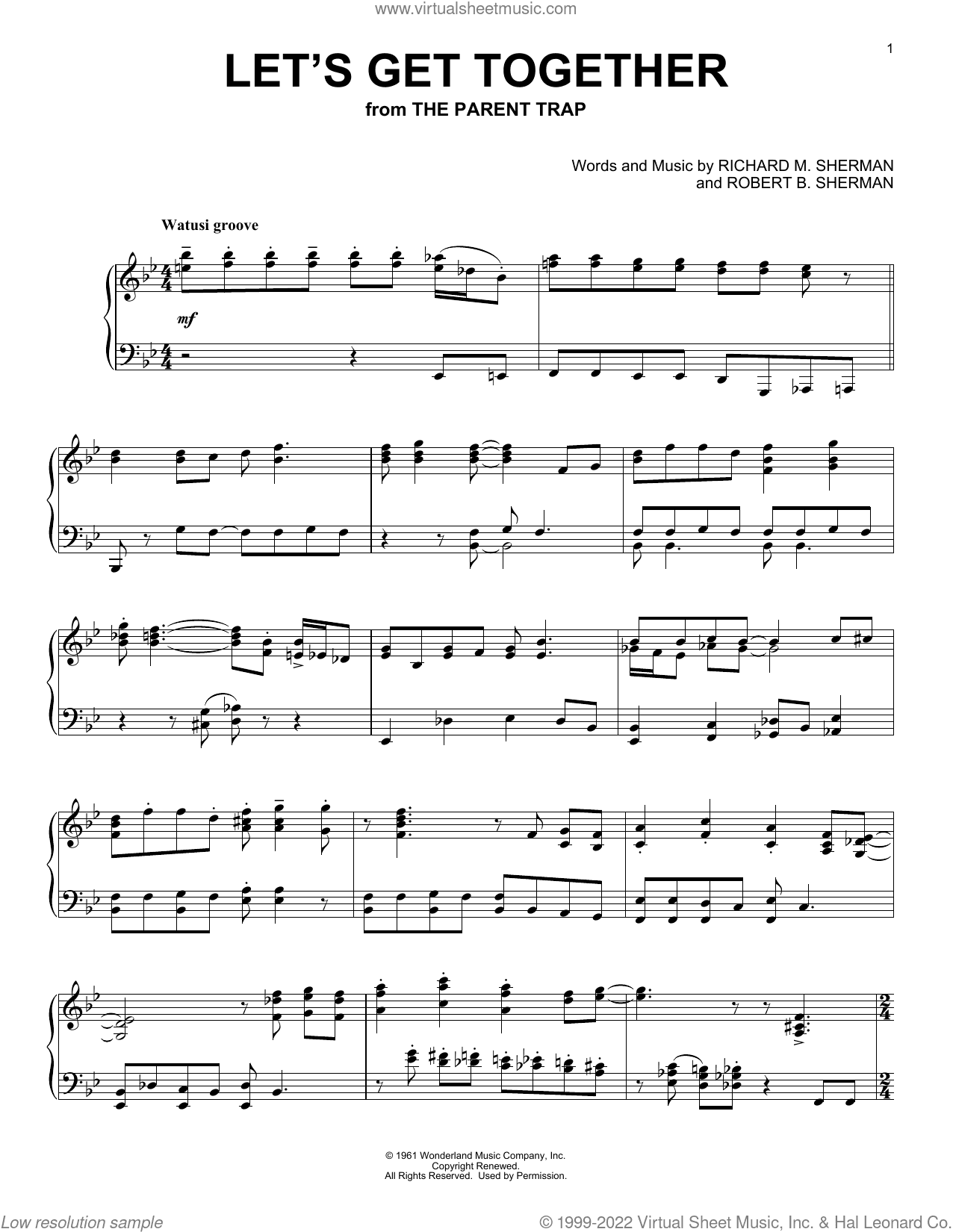 Let's Get Together (from The Parent Trap)