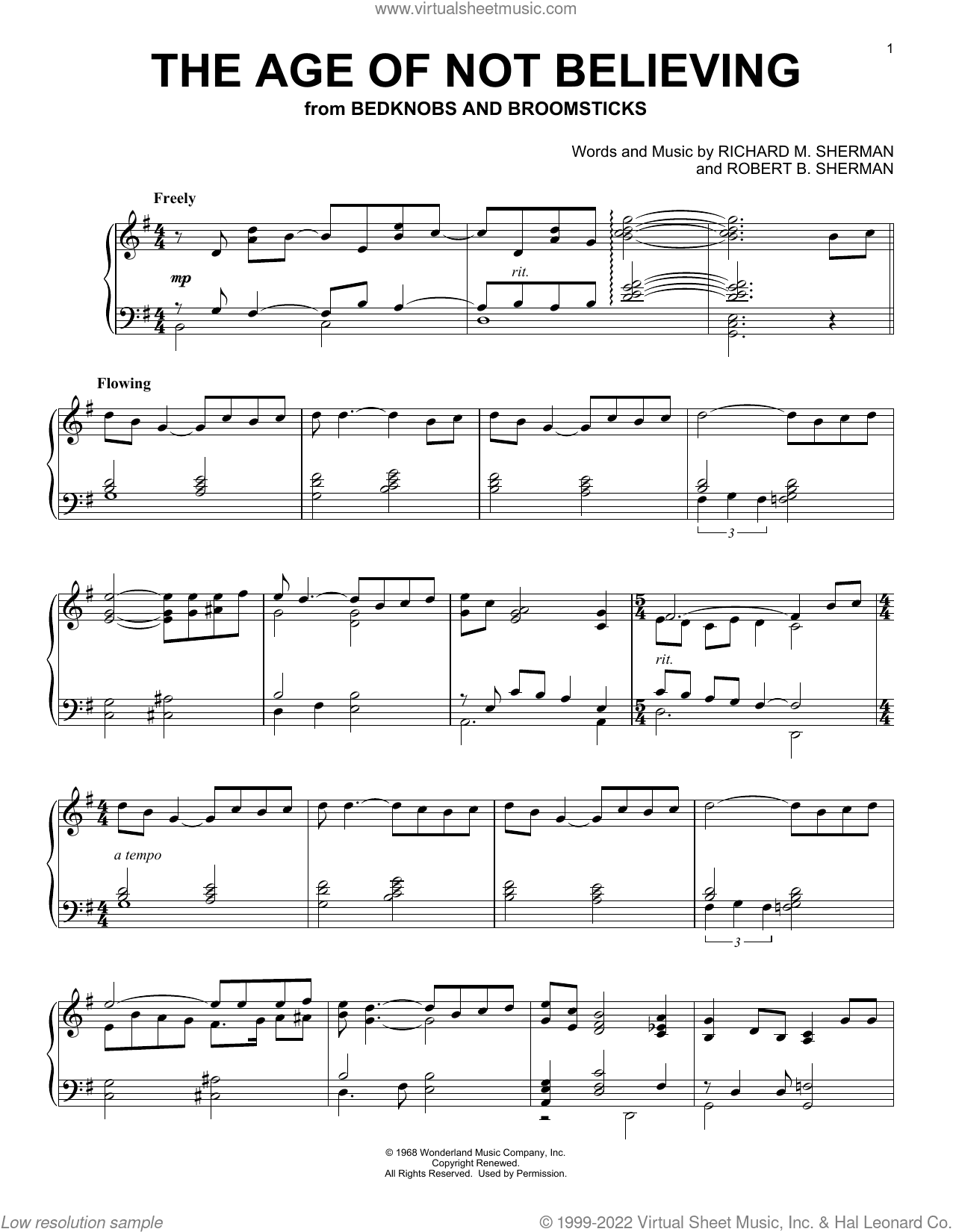 The Age Of Not Believing (from Bedknobs And Broomsticks)