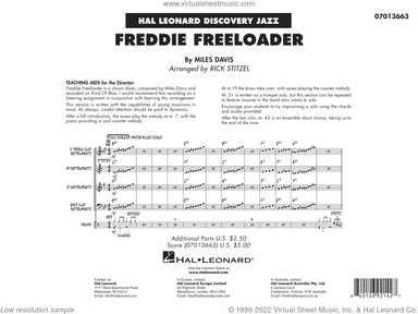 Freddie Freeloader (arr. Rick Stitzel) (COMPLETE)