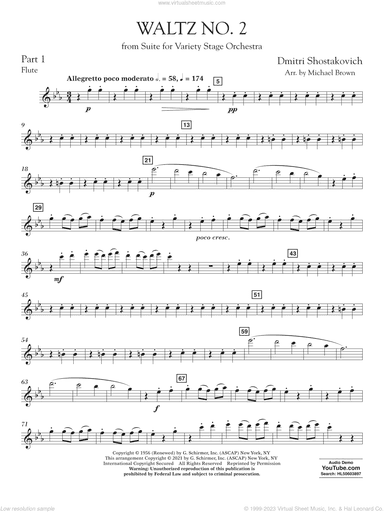 Waltz No. 2 (from Suite for Variety Stage Orchestra) (arr. Brown)