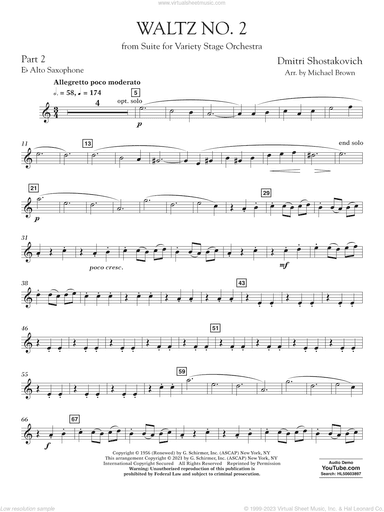 Waltz No. 2 (from Suite for Variety Stage Orchestra) (arr. Brown)