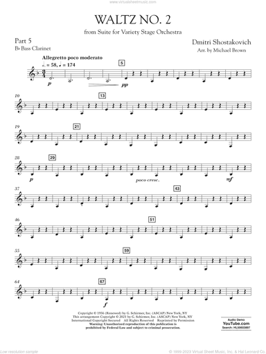 Waltz No. 2 (from Suite for Variety Stage Orchestra) (arr. Brown)
