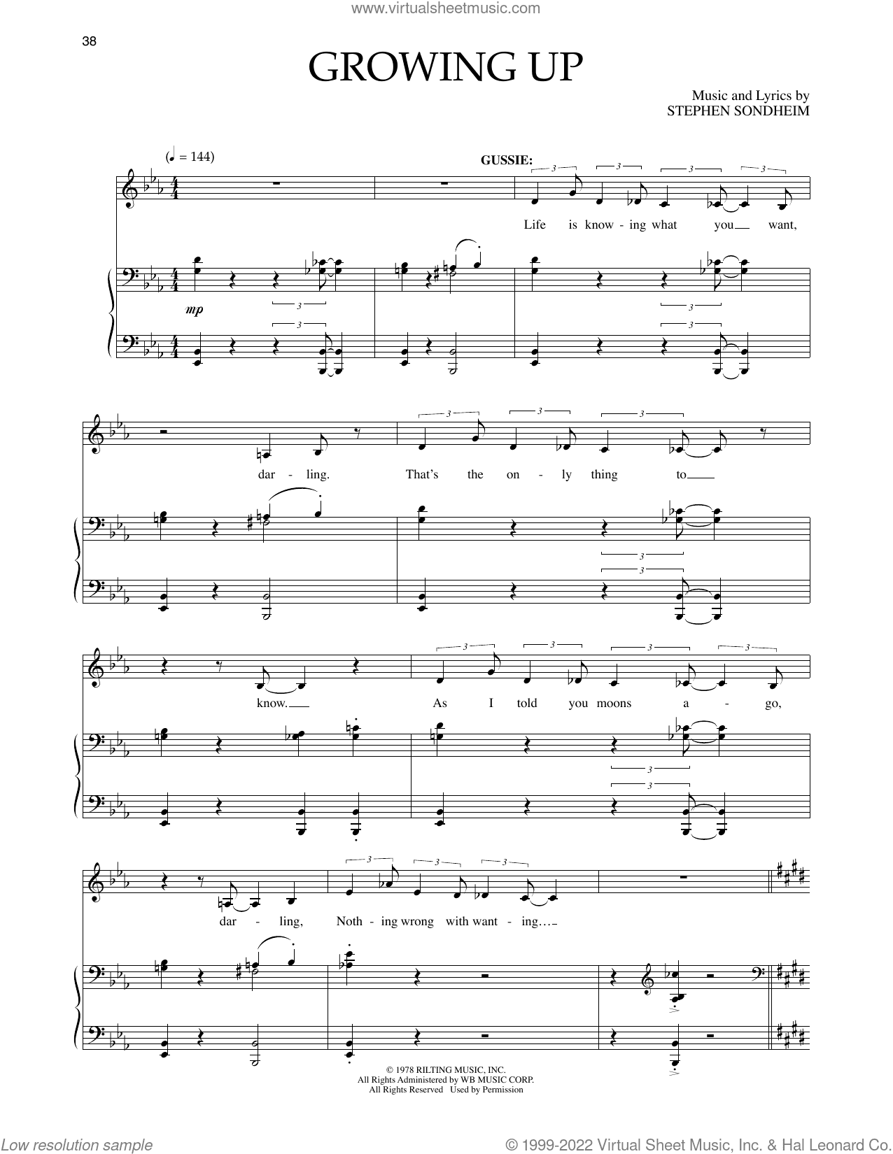 Growing Up (from Merrily We Roll Along)