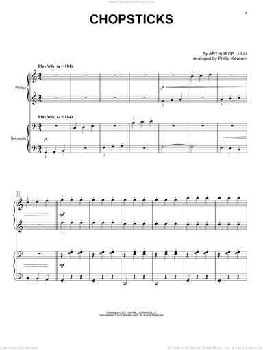 Chopsticks (arr. Phillip Keveren)