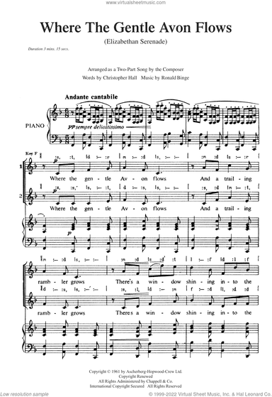 Where The Gentle Avon Flows (Elizabethan Serenade)