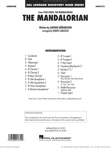 The Mandalorian (from Star Wars: The Mandalorian) (arr. Longfield)