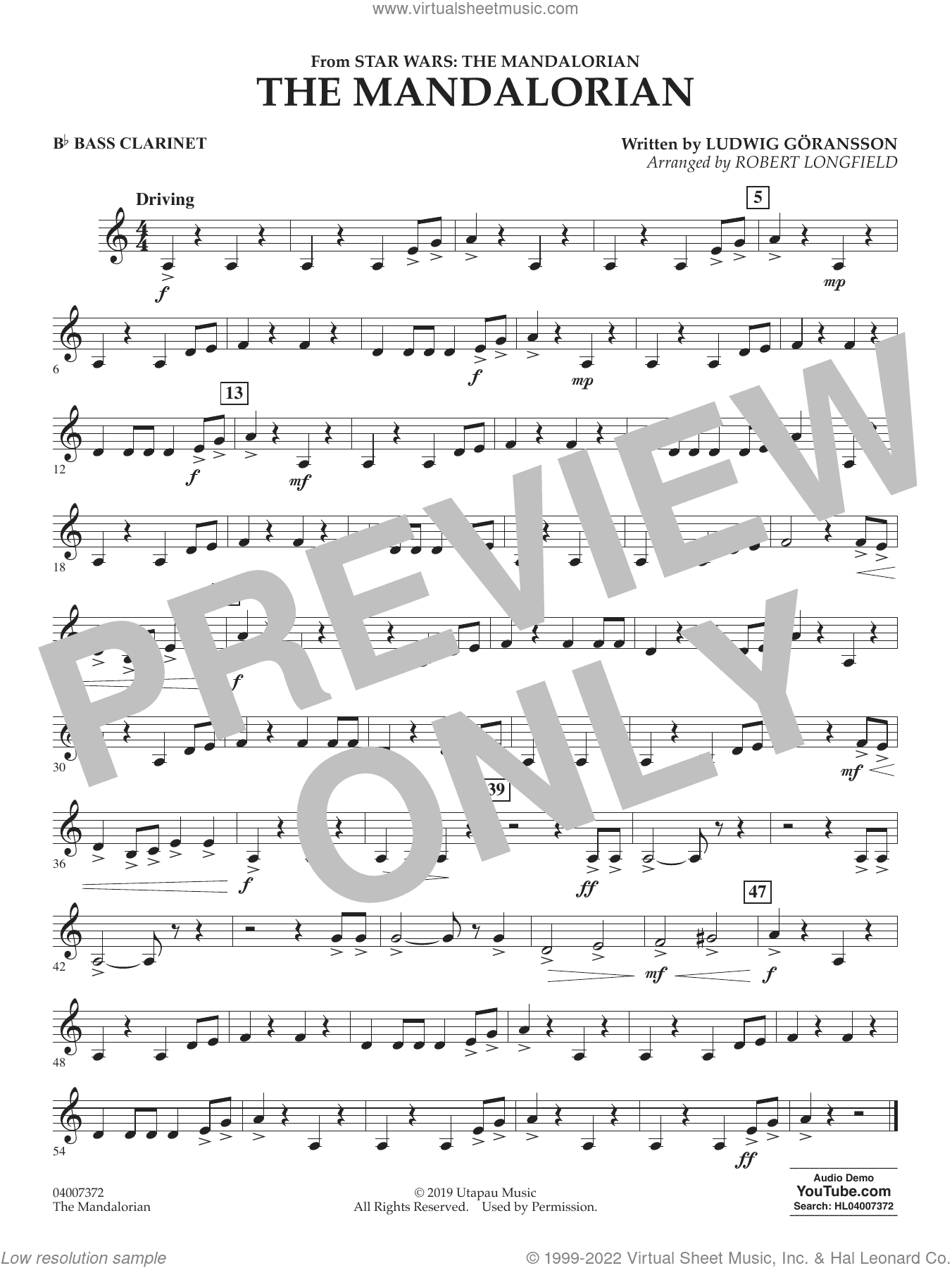 The Mandalorian (from Star Wars: The Mandalorian) (arr. Longfield)