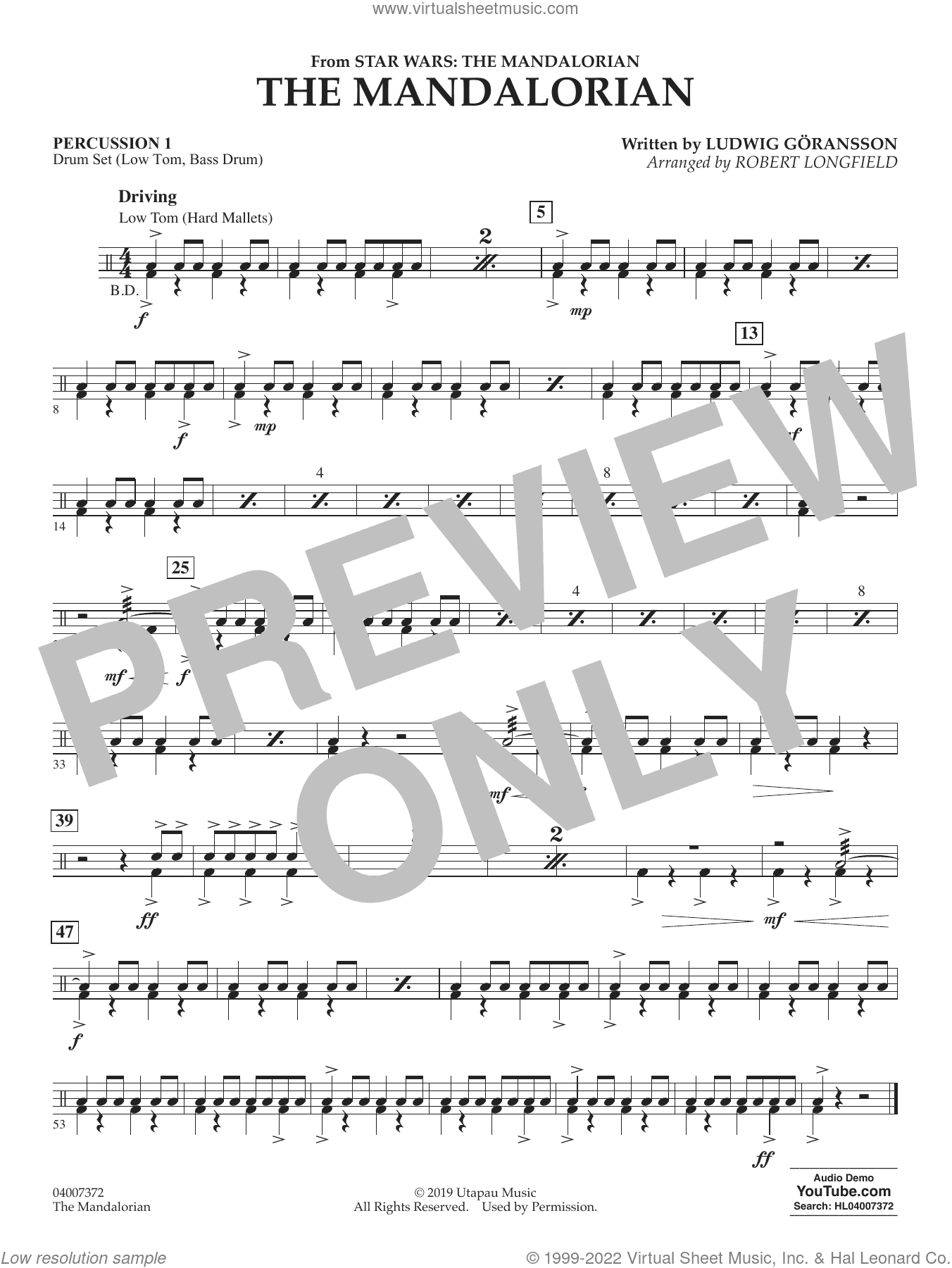 The Mandalorian (from Star Wars: The Mandalorian) (arr. Longfield)
