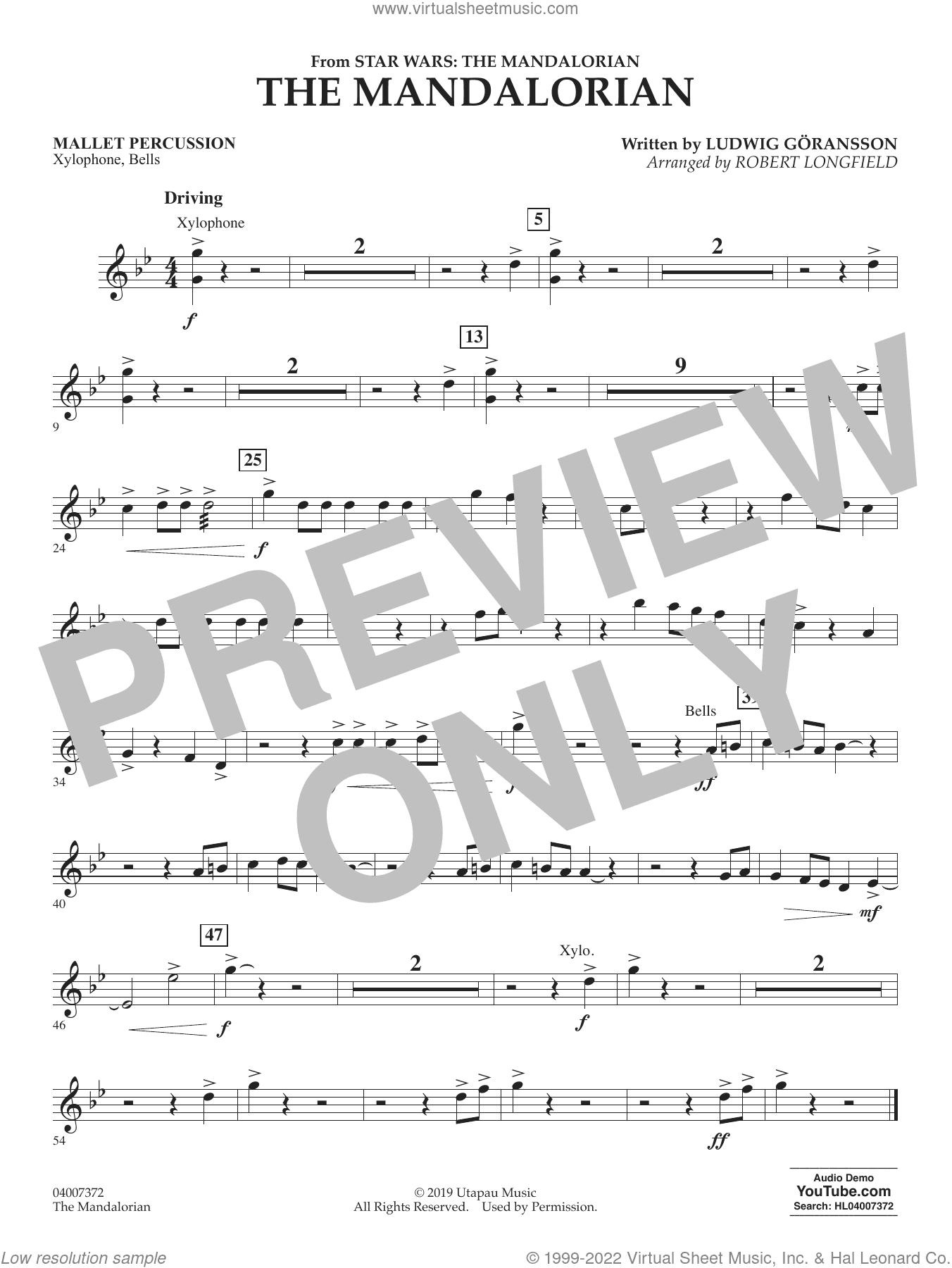 The Mandalorian (from Star Wars: The Mandalorian) (arr. Longfield)