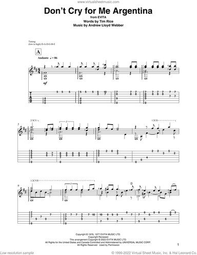 Don't Cry For Me Argentina (from Evita) (arr. David Jaggs)