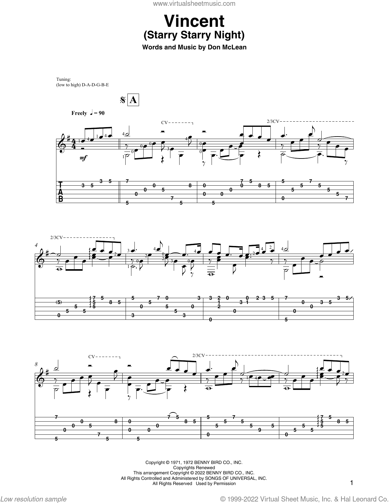 Vincent (Starry Starry Night) (arr. David Jaggs)