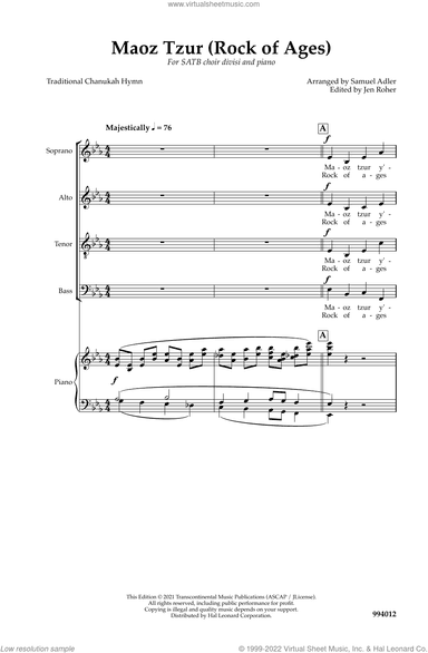 Maoz Tzur (Rock Of Ages) (arr. Samuel Adler)