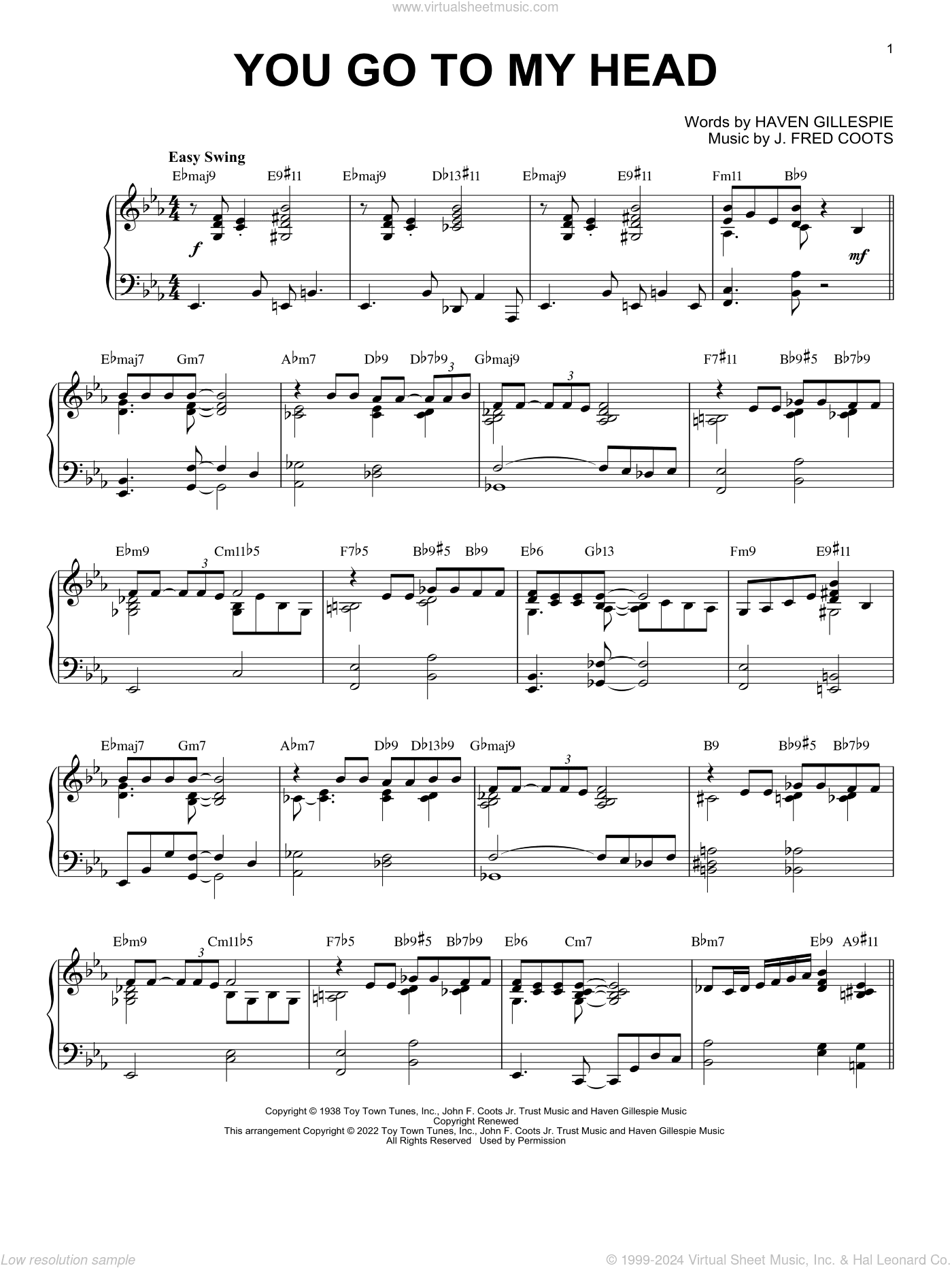 You Go To My Head [Jazz version] (arr. Brent Edstrom)