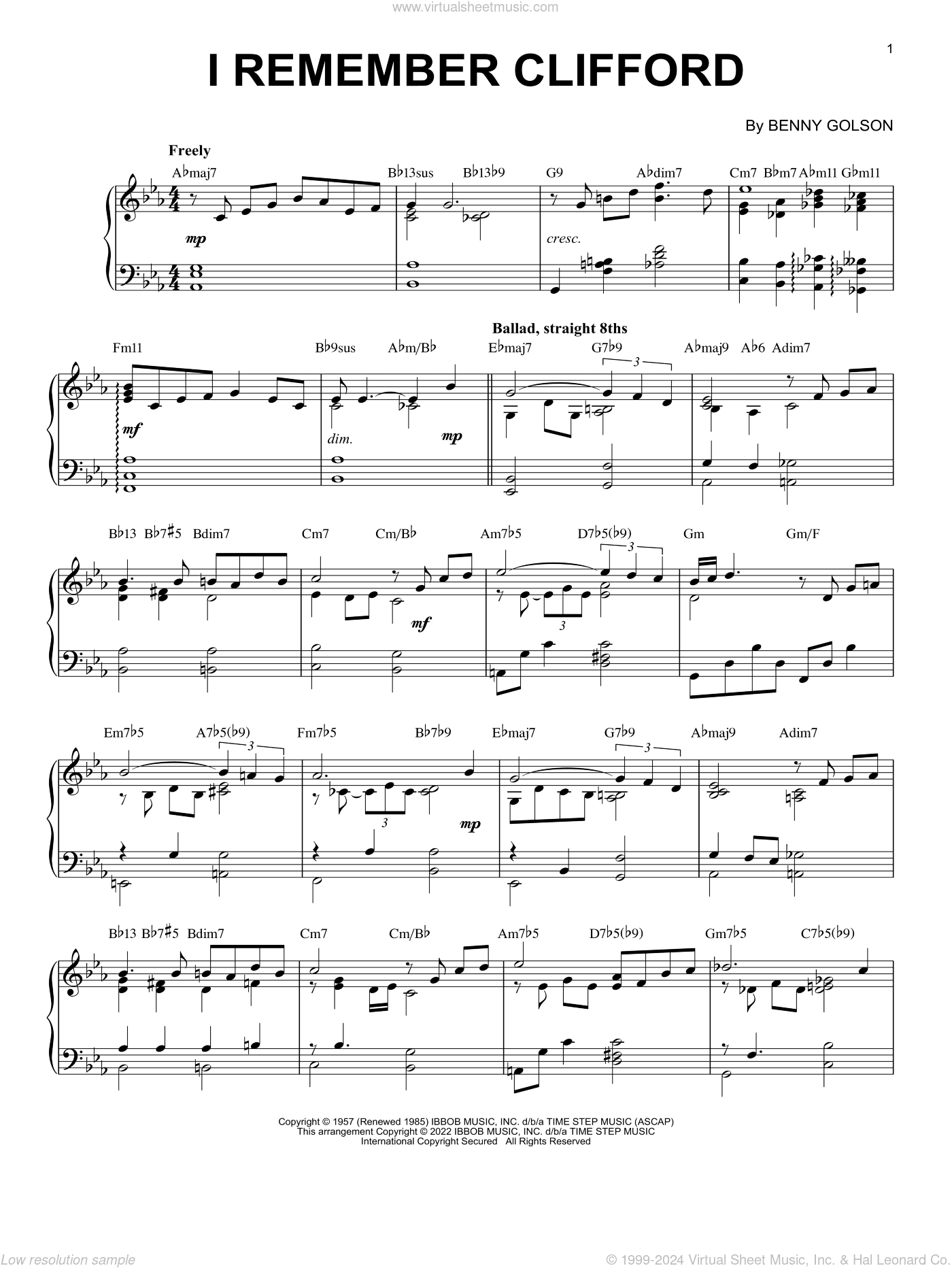 I Remember Clifford [Jazz version] (arr. Brent Edstrom)