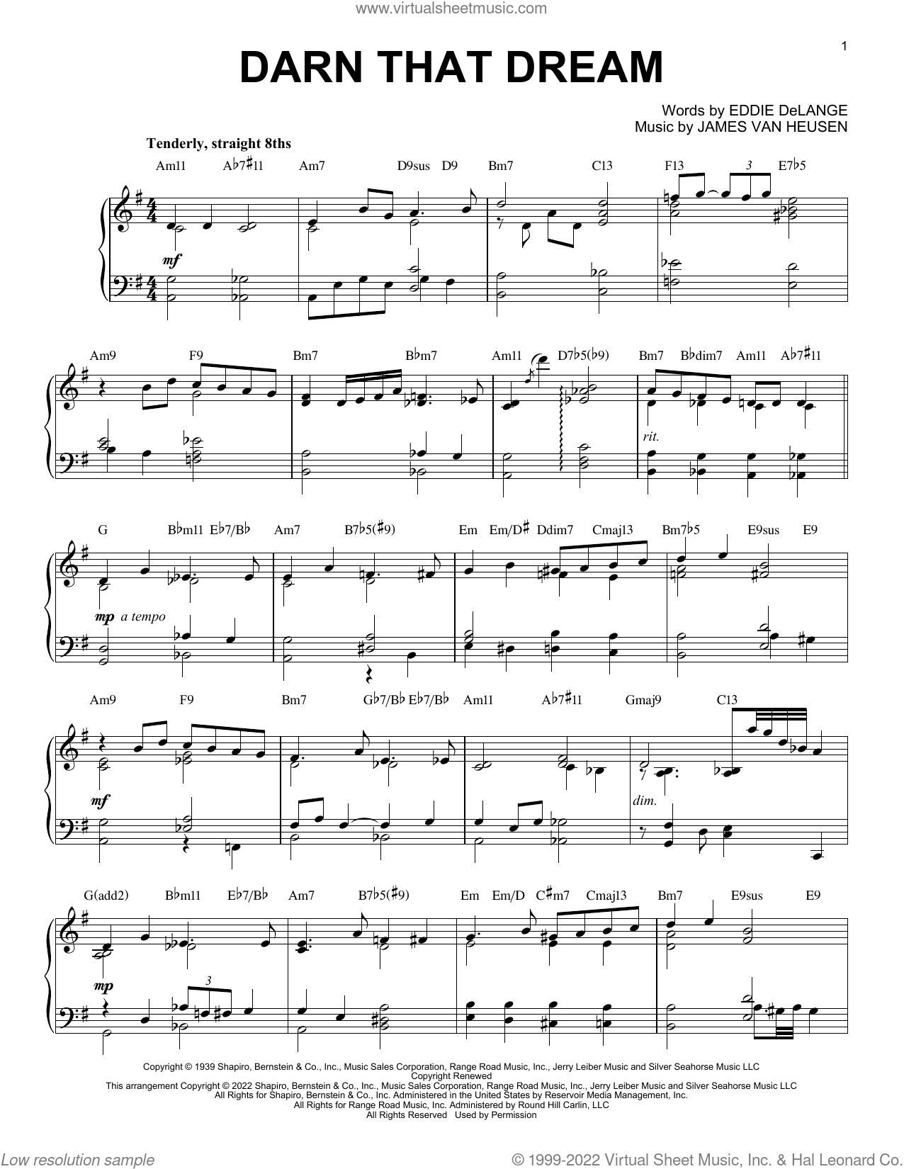 Darn That Dream [Jazz version] (arr. Brent Edstrom)