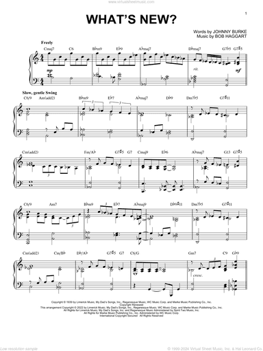 What's New? [Jazz version] (arr. Brent Edstrom)