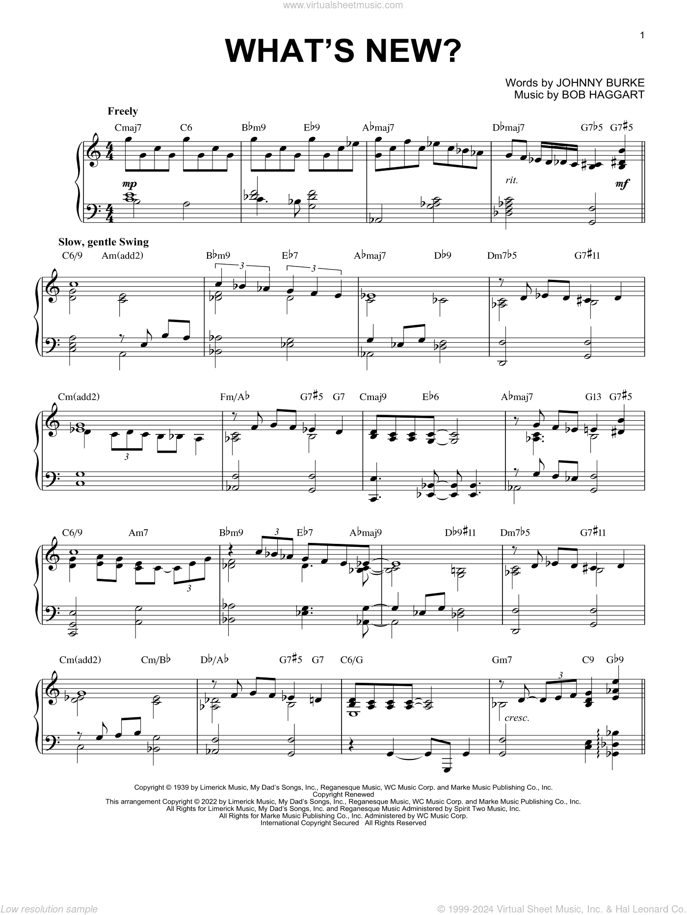 What's New? [Jazz version] (arr. Brent Edstrom)