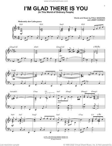 I'm Glad There Is You (In This World Of Ordinary People) [Jazz version] (arr. Brent Edstrom)