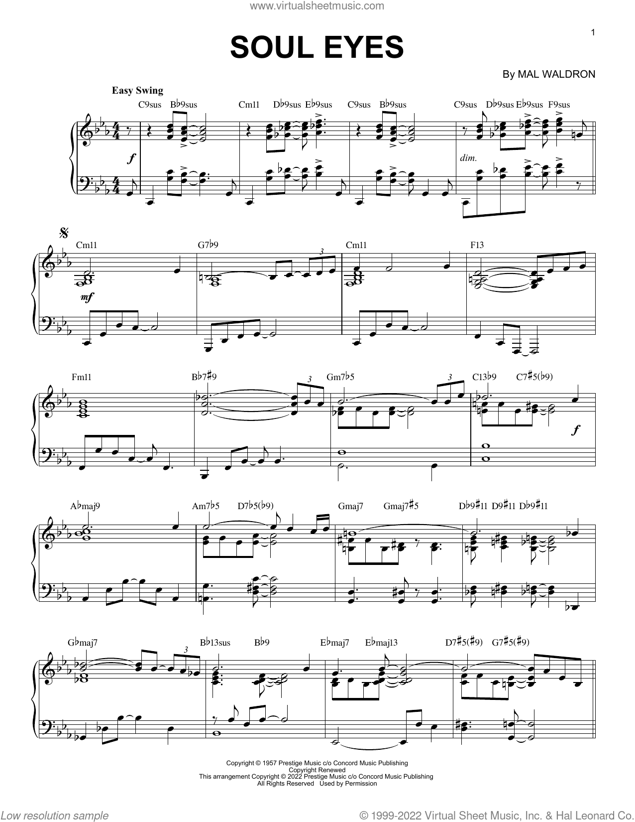 Soul Eyes [Jazz version] (arr. Brent Edstrom)