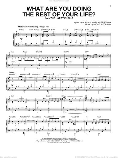 What Are You Doing The Rest Of Your Life? [Jazz version] (arr. Brent Edstrom)