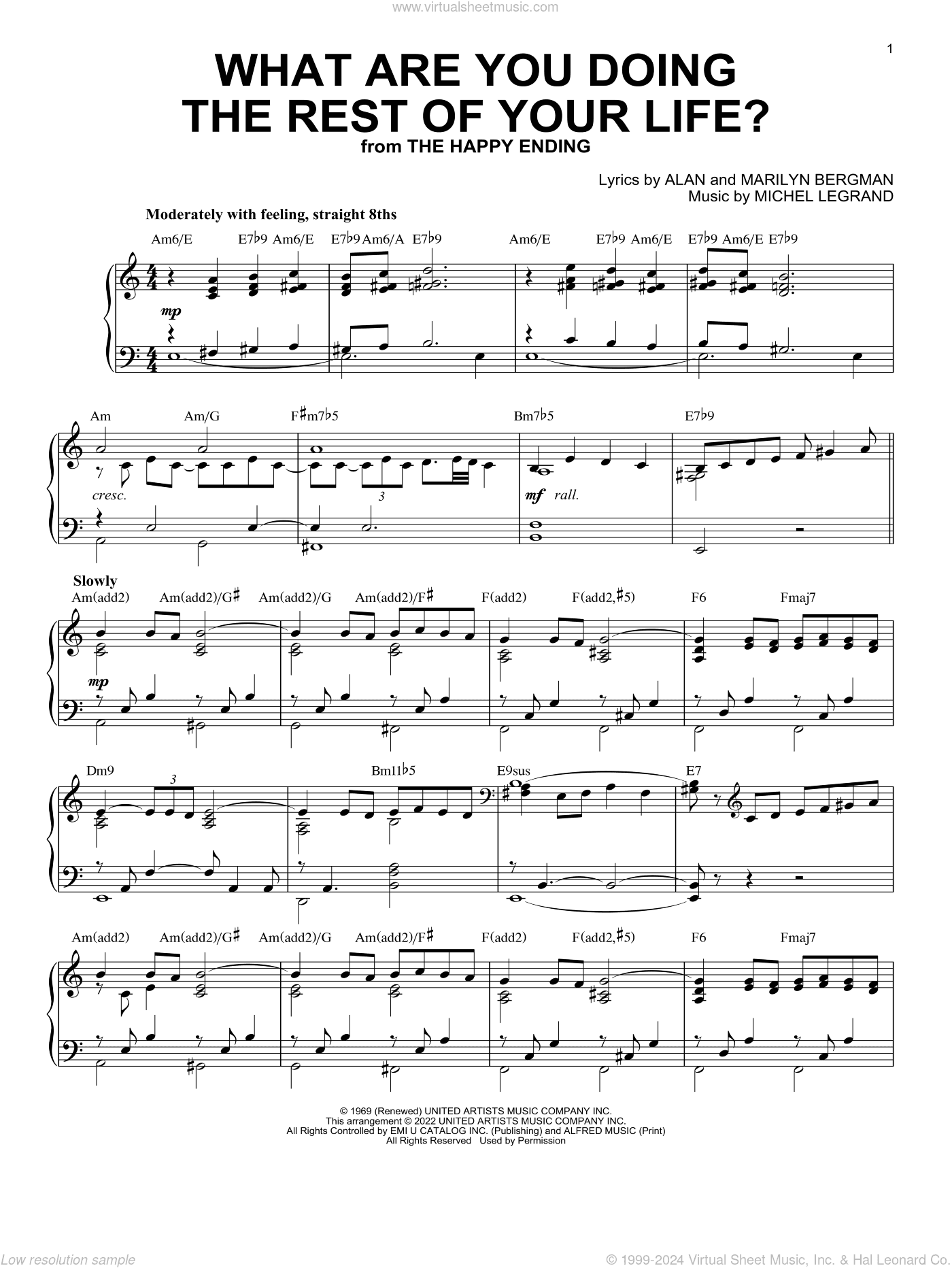 What Are You Doing The Rest Of Your Life? [Jazz version] (arr. Brent Edstrom)