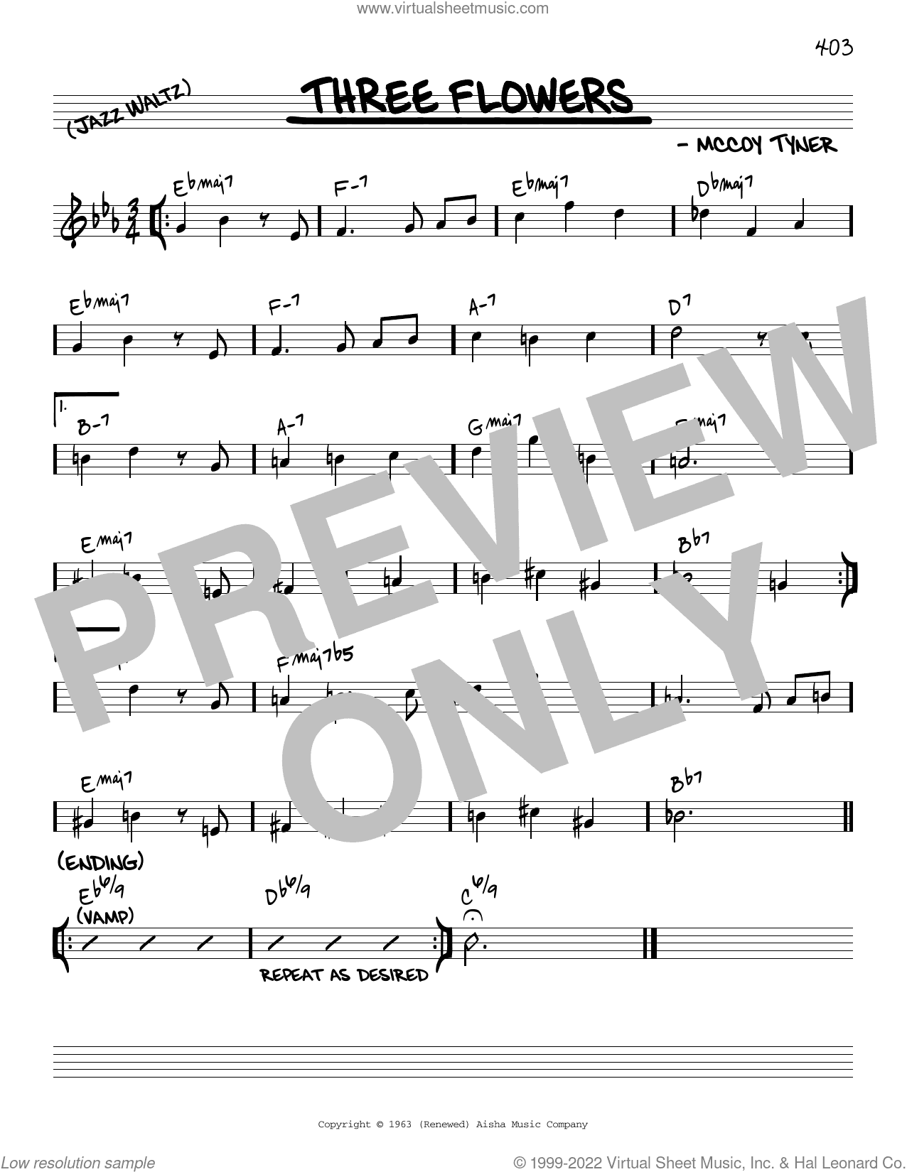 Three Flowers [Reharmonized version] (arr. Jack Grassel)