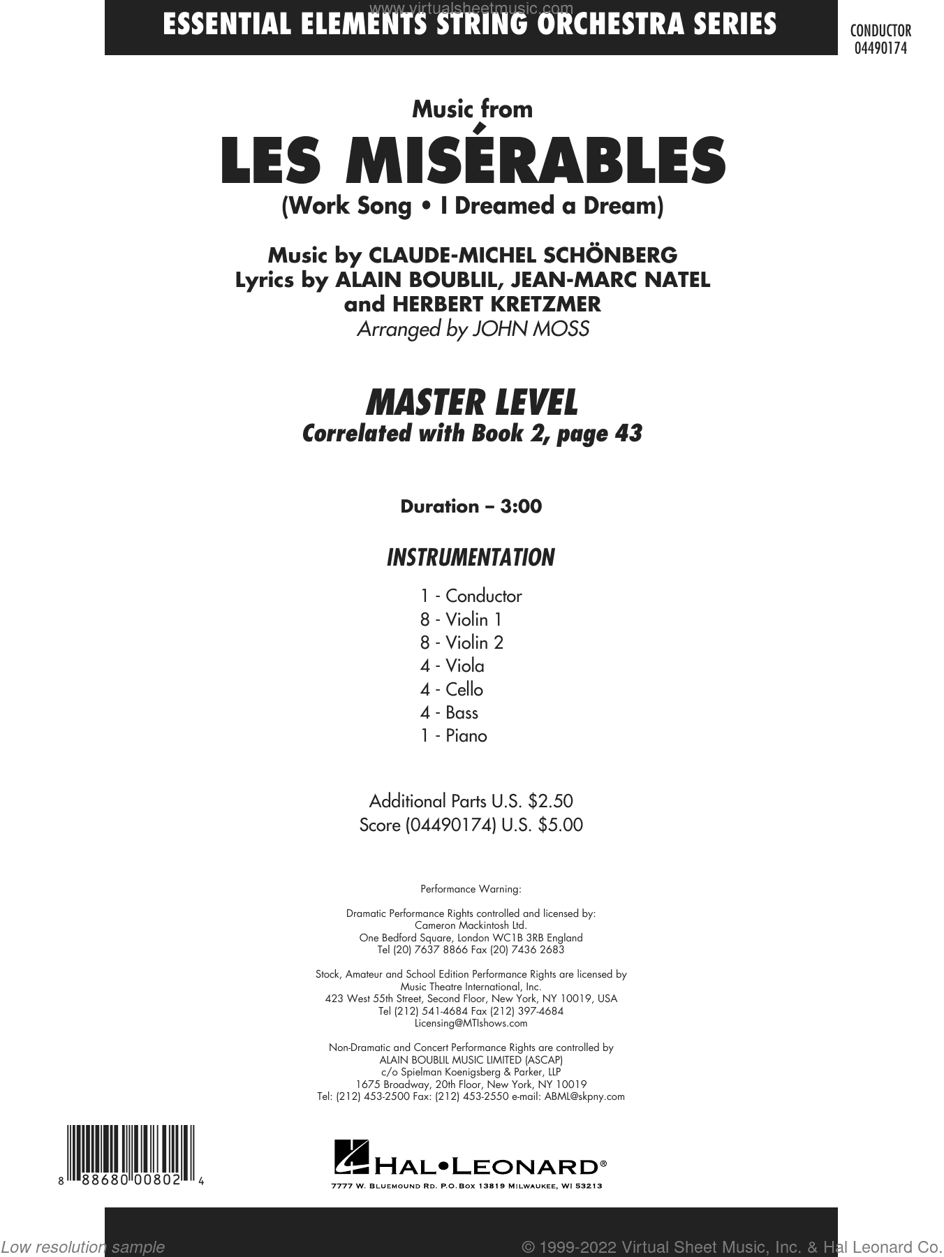 Music from Les Miserables (arr. John Moss)