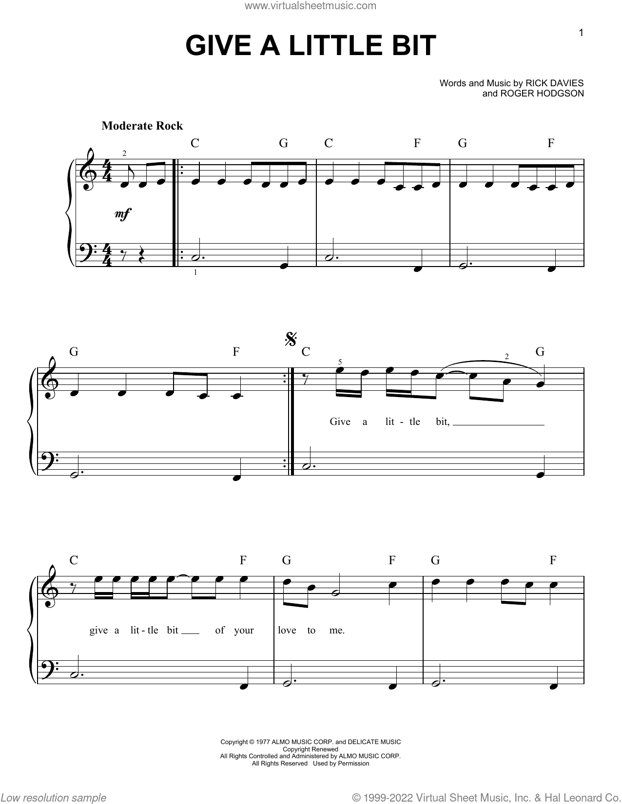 Give A Little Bit, (beginner)