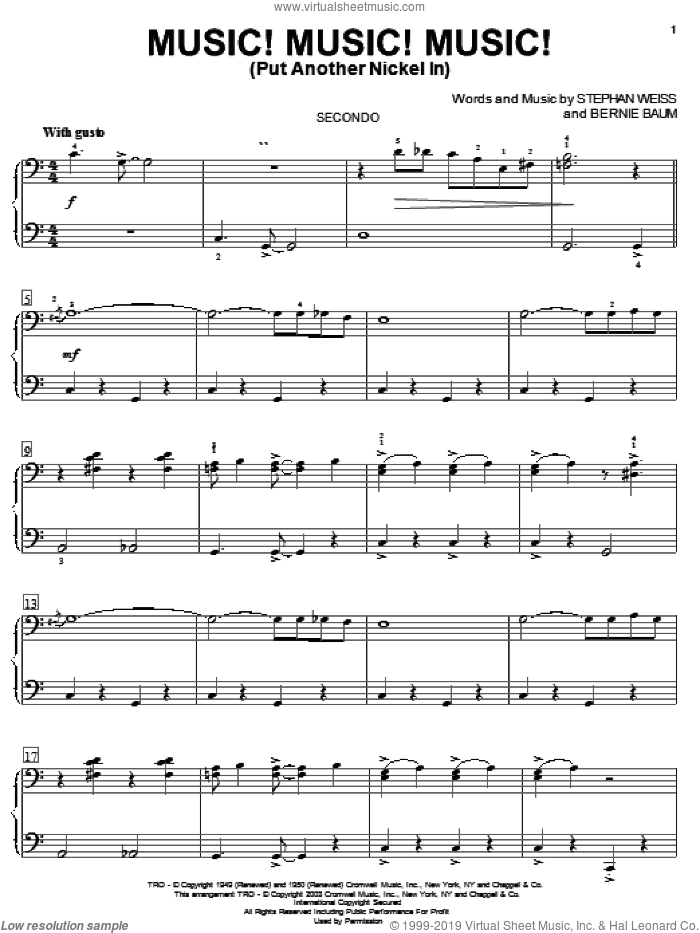 Music! Music! Music! (Put Another Nickel In)