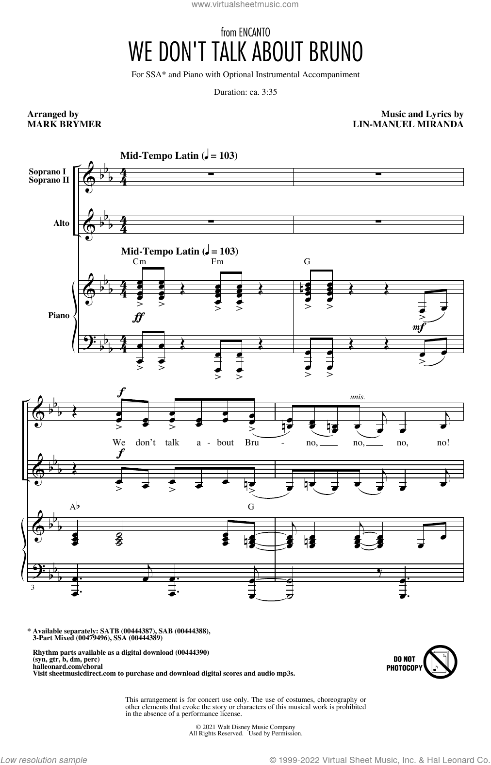 We Don't Talk About Bruno (from Encanto) (arr. Mark Brymer)