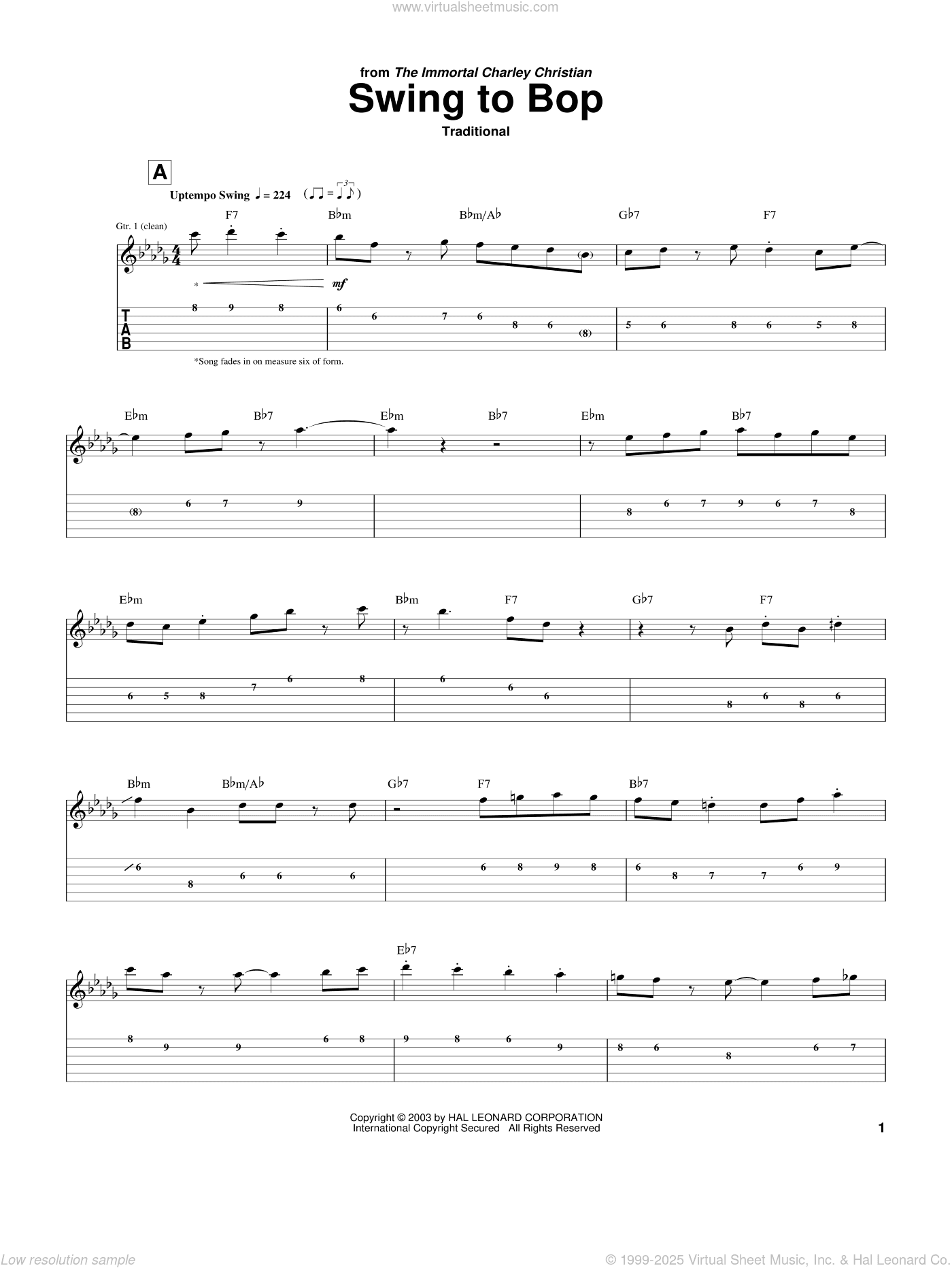 Swing To Bop