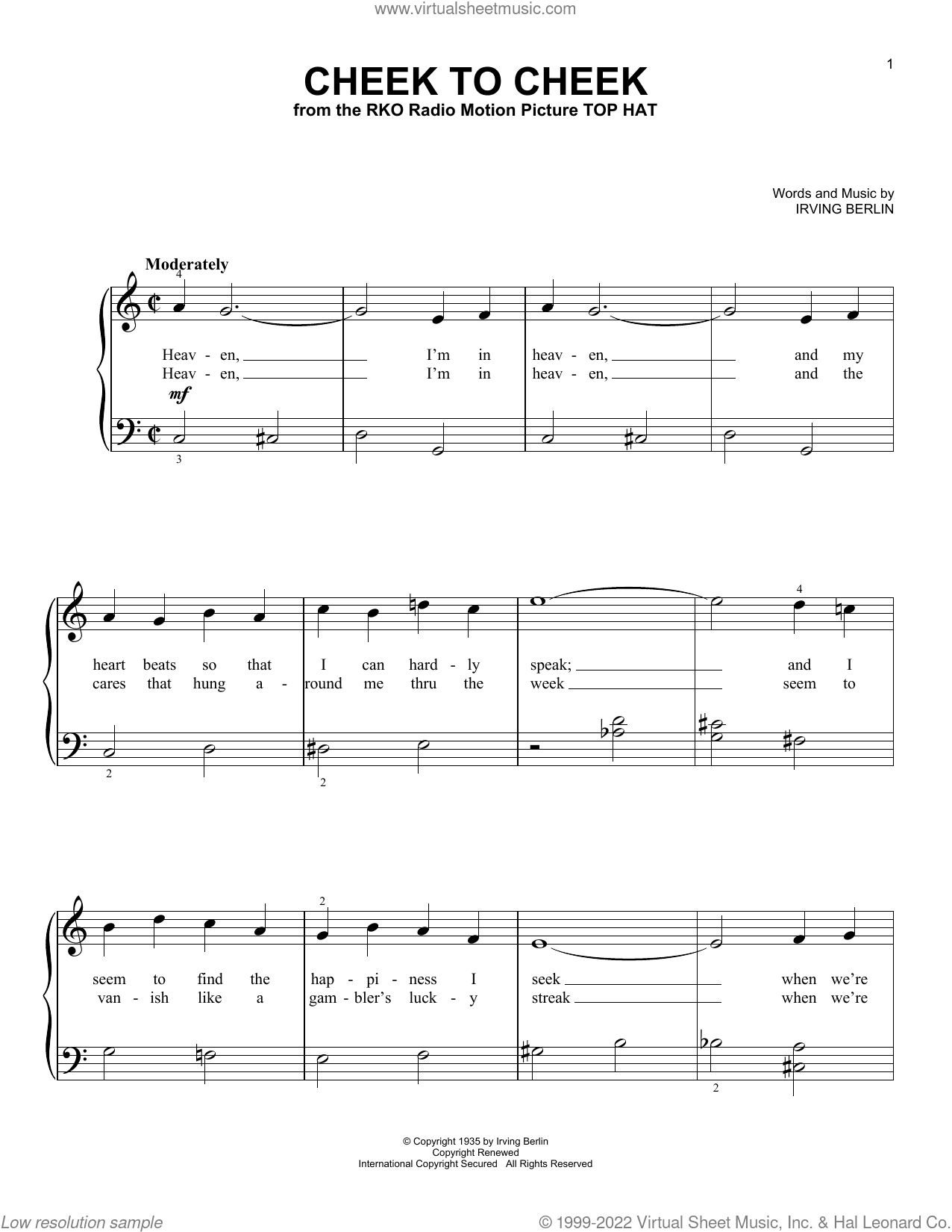 Cheek To Cheek, (beginner)