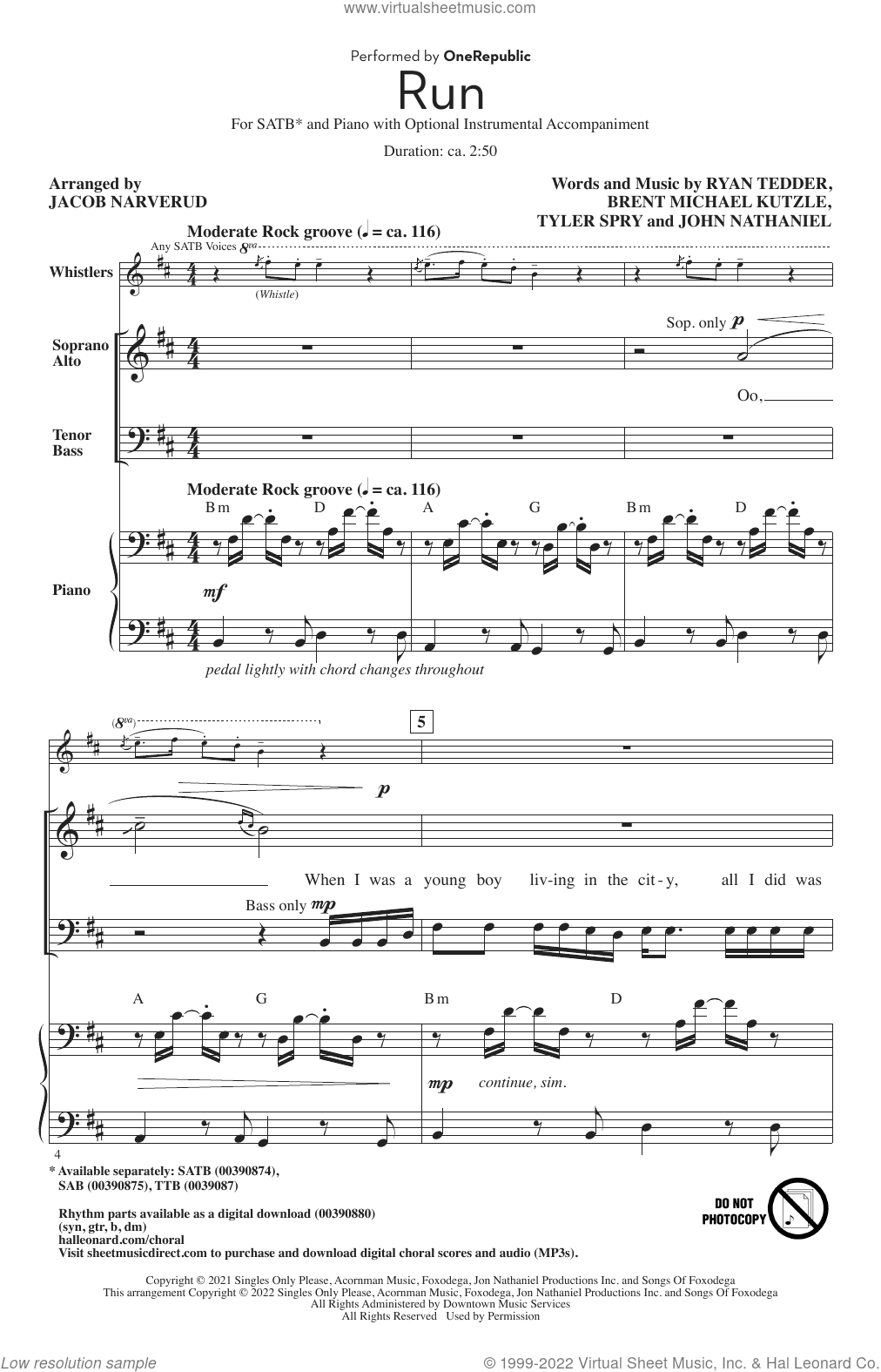 Run (arr. Jacob Narverud)